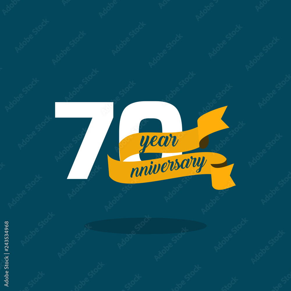 70 Year Anniversary Vector Template Design Illustration 70 Year Anniversary Vector Template Design Illustration