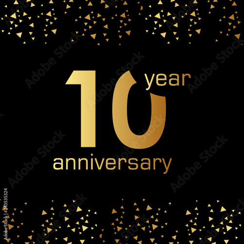 10 Year Anniversary Vector Template Design Illustration
