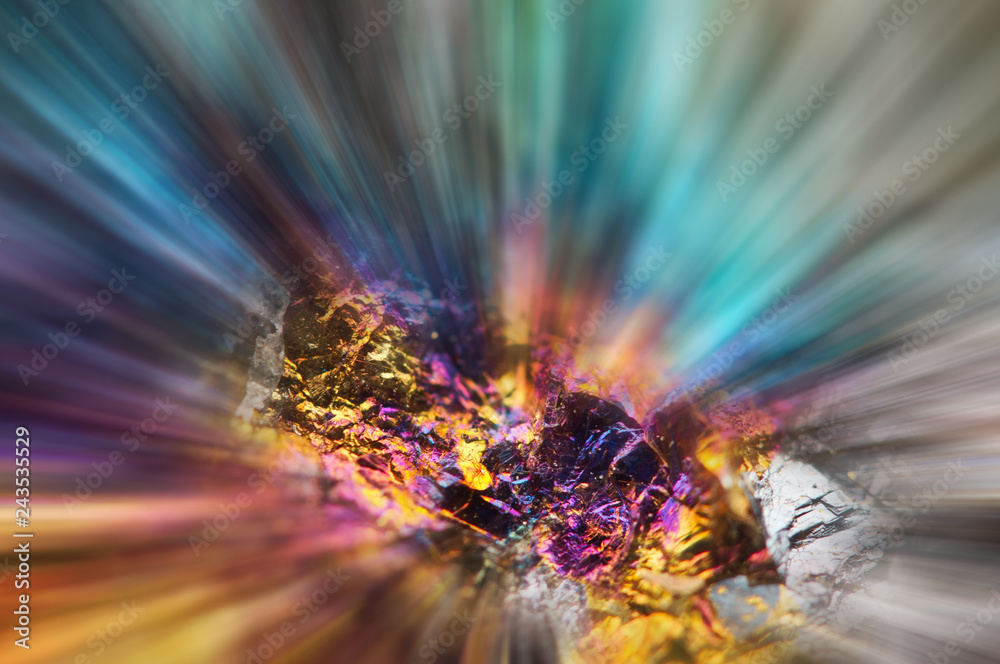 Abstract Fantastic background, magic of a stone from golden metal with sun beams as a symbol of energy Abstract Fantastic background, magic of a stone from golden metal with sun beams as a symbol of energy