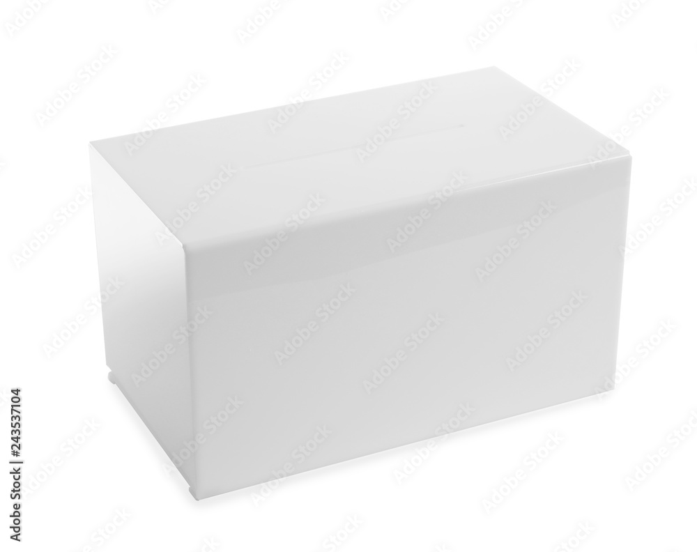 Ballot box on white background. Election time Ballot box on white background. Election time