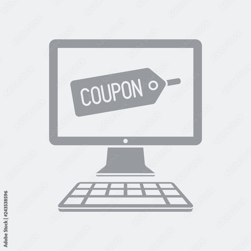 Coupon online concept icon Coupon online concept icon