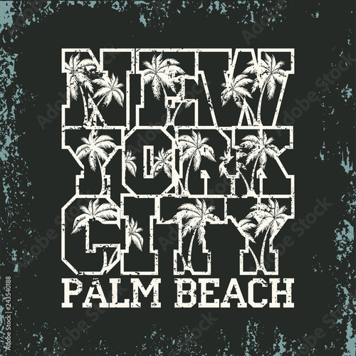 New York typography, design graphic, t-shirt printing man NYC © dream_master