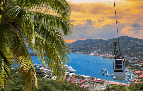 View at st. Thomas harbor from Paradise Point photo