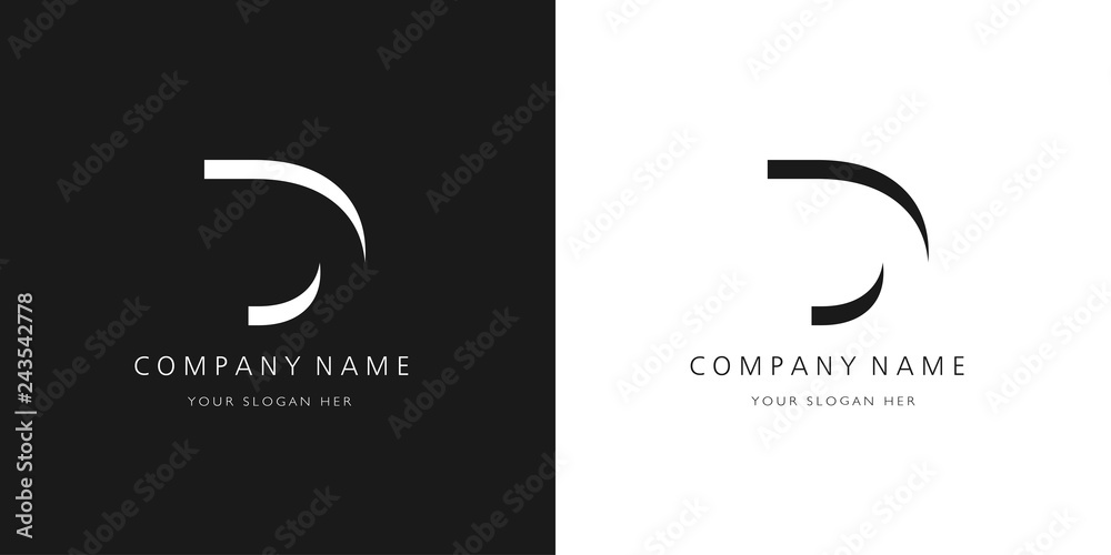 D logo letter design	 - obrazy, fototapety, plakaty 
