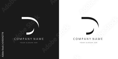 D logo letter design	