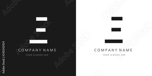 E logo letter design	
