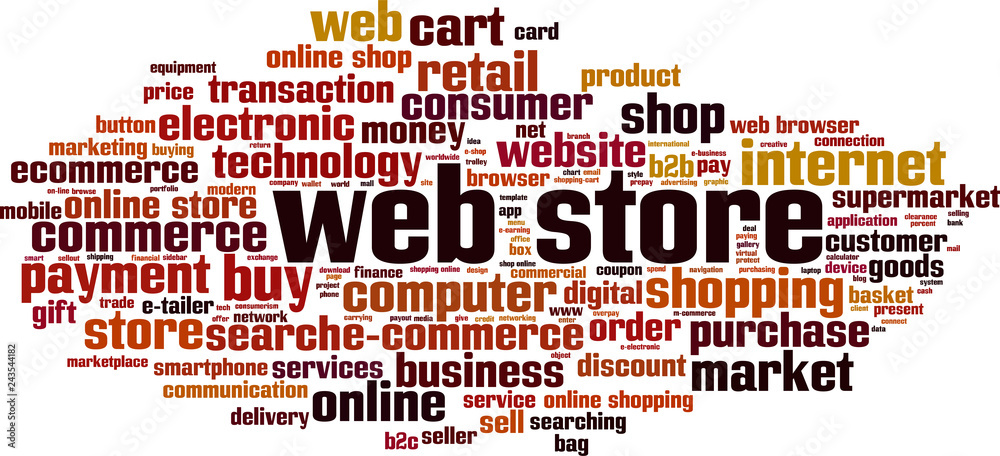 Web store word cloud
