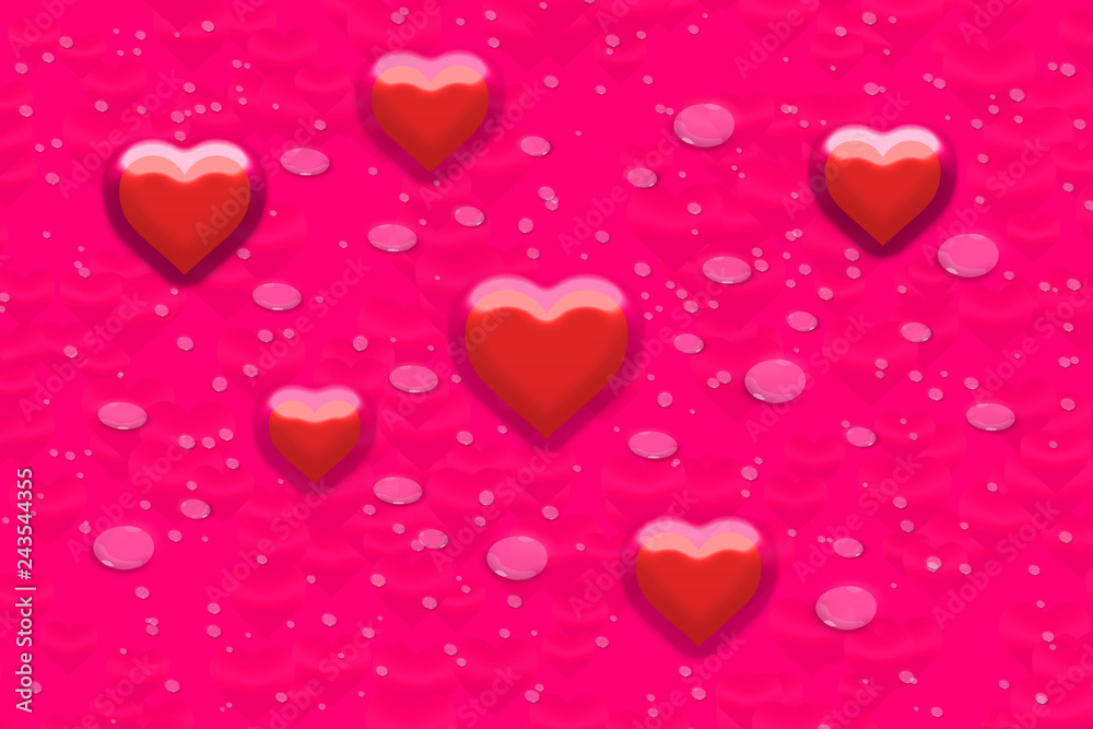 Pink Heart Valentine Background