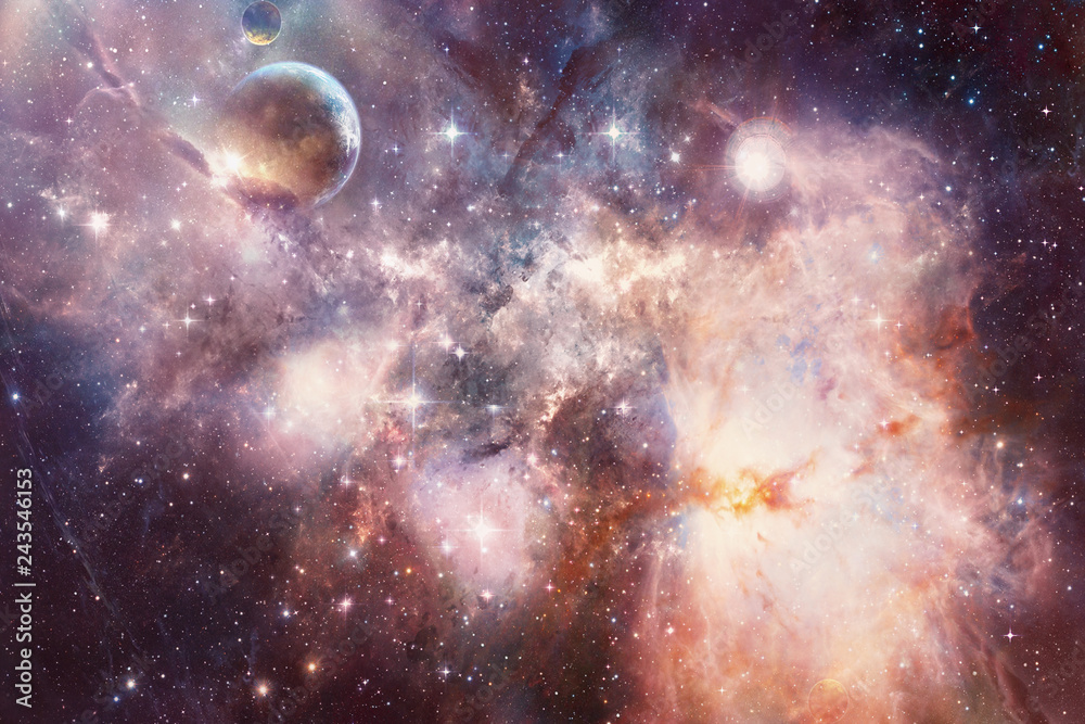 Artistic Planet Flows Into a Beautiful Smooth Nebula Galaxy Artwork Artistic Planet Flows Into a Beautiful Smooth Nebula Galaxy Artwork