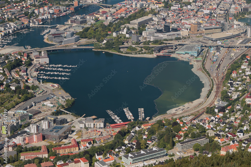 Gulf in Puddefjord. Bergen, Norway
