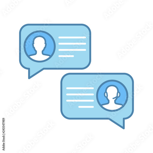 Customer live chat color icon