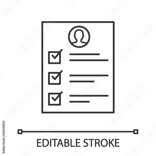 Service quality control survey linear icon