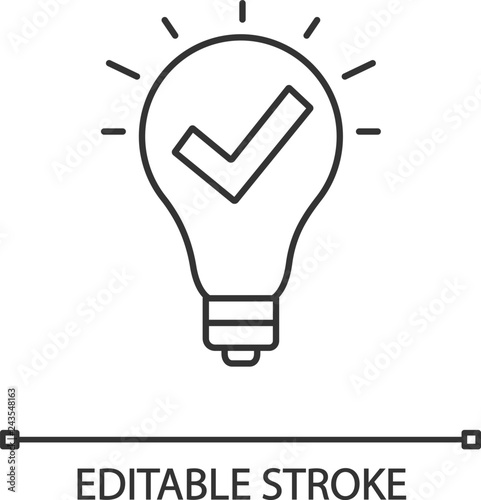 Approved idea linear icon