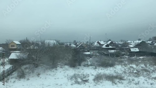 Forest and River View From Train Window