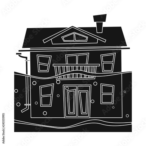 Vector illustration of calamity and crash logo. Set of calamity and disaster vector icon for stock.