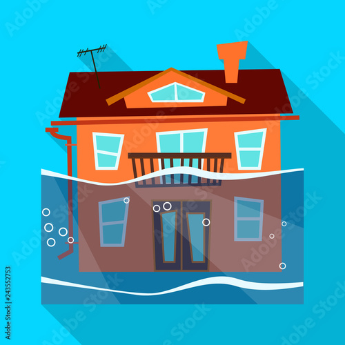 Vector design of collapse and environment  symbol. Collection of collapse and distress stock vector illustration.