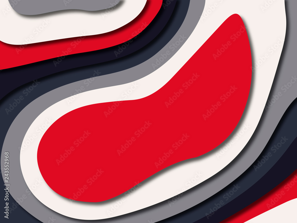 Multi color paper cut progami background with modern blue red white color Multi color paper cut progami background with modern blue red white color