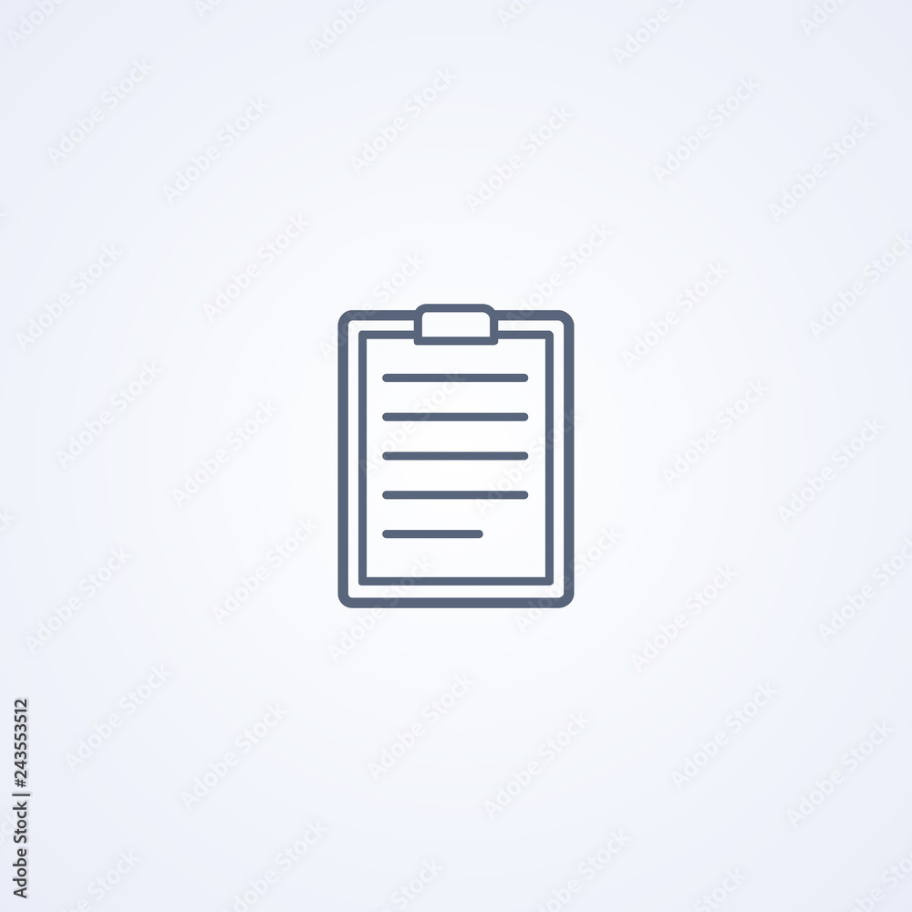 Clipboard, vector best gray line icon Clipboard, vector best gray line icon