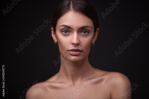 Beautiful brunette woman portrait