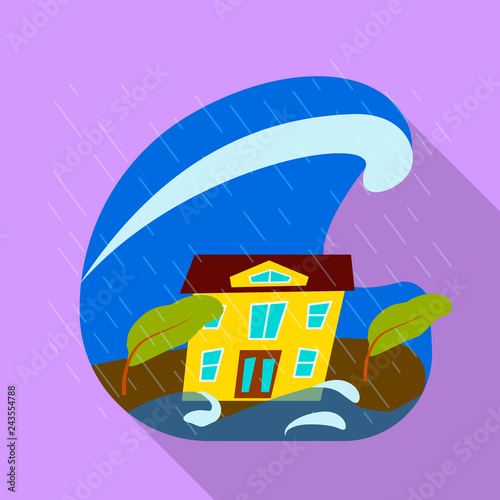 Vector illustration of collapse and environment  icon. Set of collapse and distress vector icon for stock.