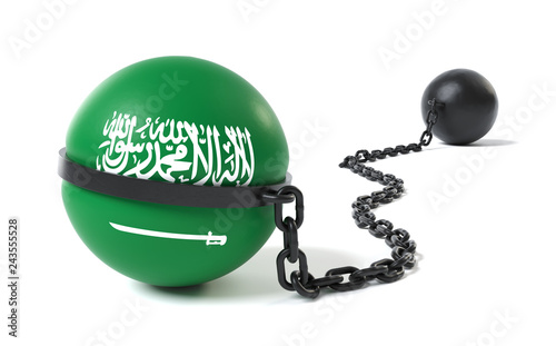 Saudi Arabia tied to a Ball and Chain