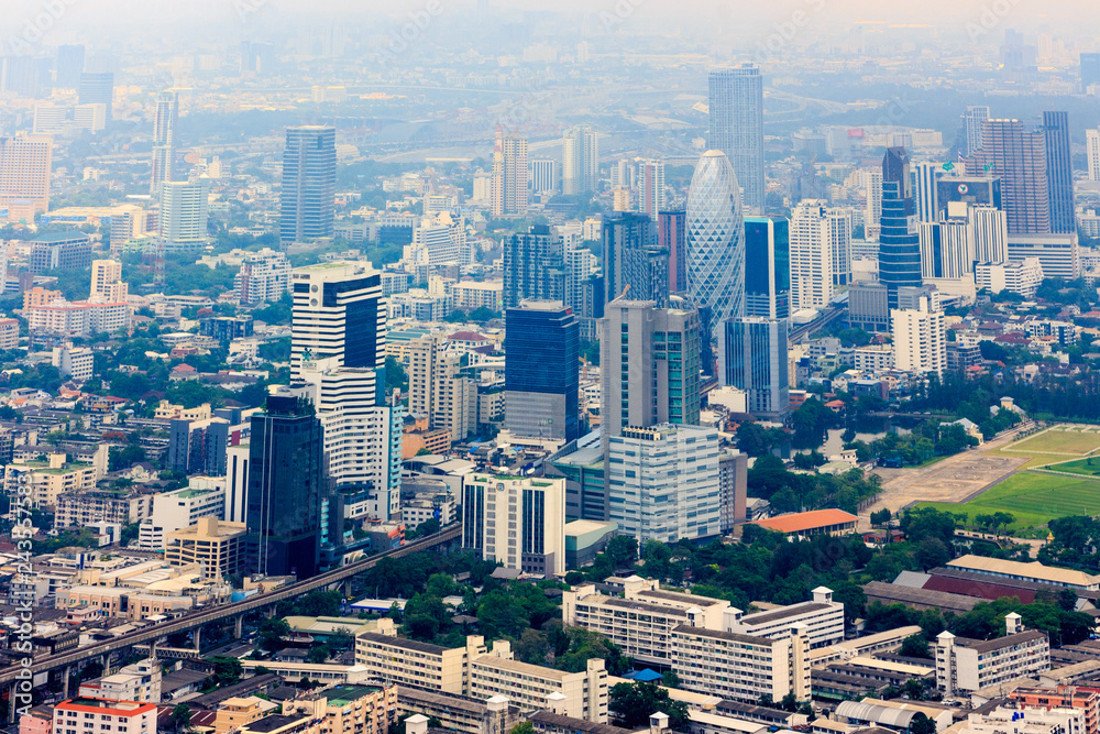 View of Bangkok from a bird's-eye view.