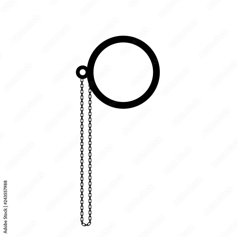 Monocle Eyepiece Vector Silhouette Images
