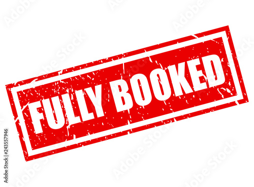 Fully booked vector stamp