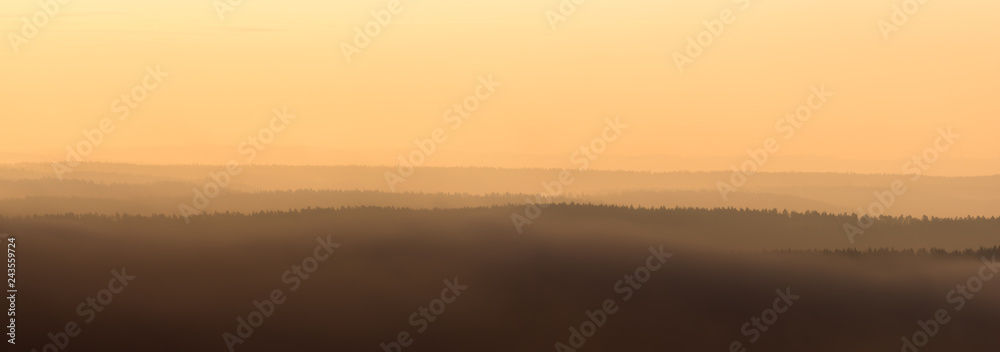 The dreamy view on a foggy morning in central Germany The dreamy view on a foggy morning in central Germany