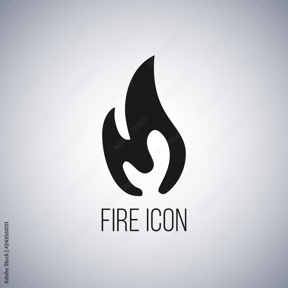 Obraz premium Fire flame logo vector icon