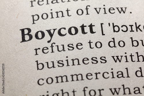 Fotografía definition of boycott