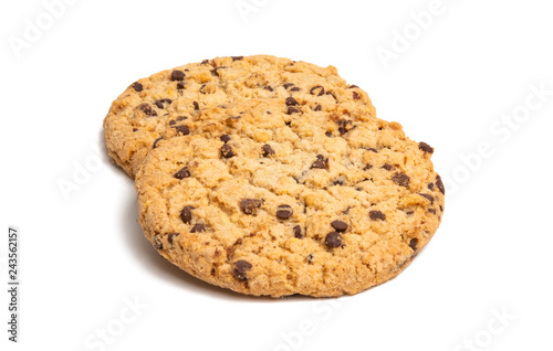 chocolate chip cookies isolated