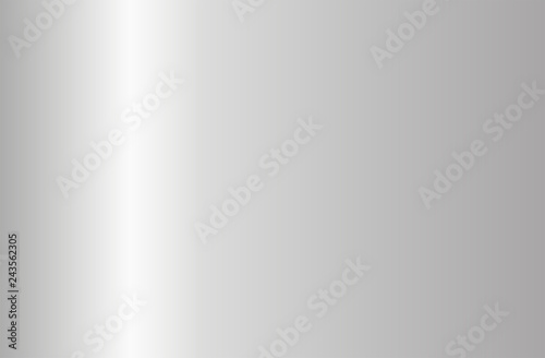 Realistic silver gradient texture. Shiny metal foil gradient. Vector illustration