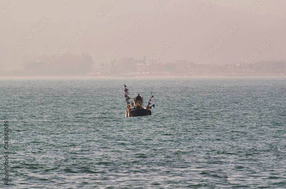 fisherman in the sea