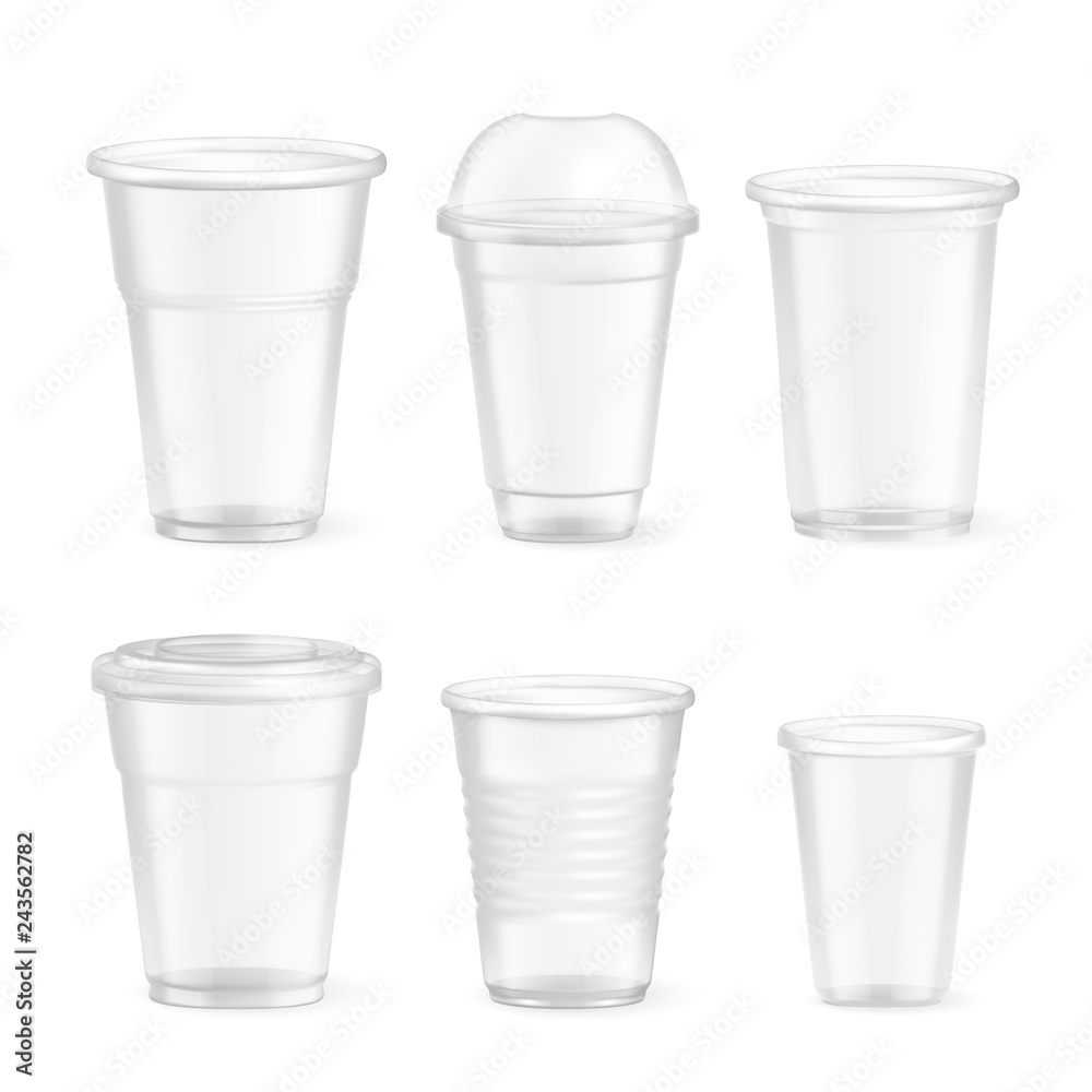 Realistic Plastic Disposable Glasses Set