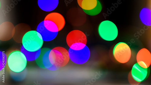 Abstract and colorful holiday bokeh.