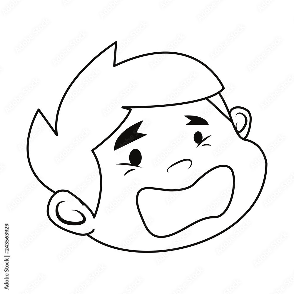 crying boy face on white background crying boy face on white background