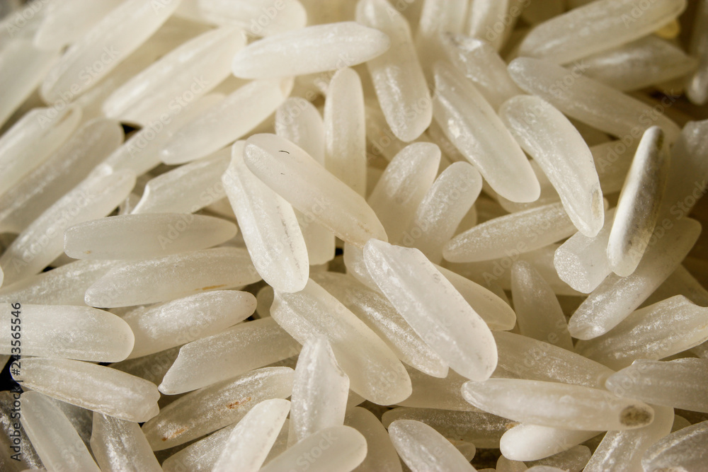 White long rice grains macro background White long rice grains macro background