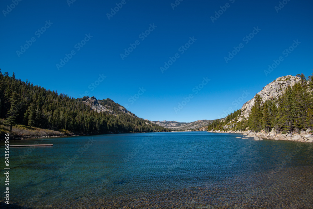 High Alpine Lake Sierra Nevada mountains in California