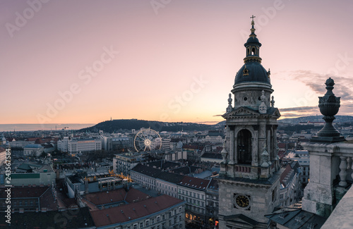 View from the top of St. Stephen's Basilica in Budapest photo