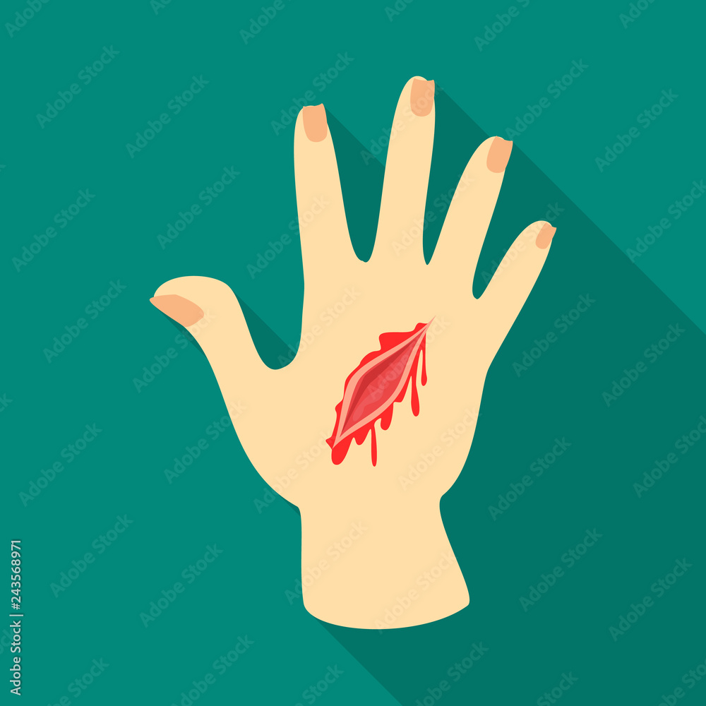 Obraz premium Vector illustration of damage and wound logo. Collection of damage and rendering stock vector illustration.