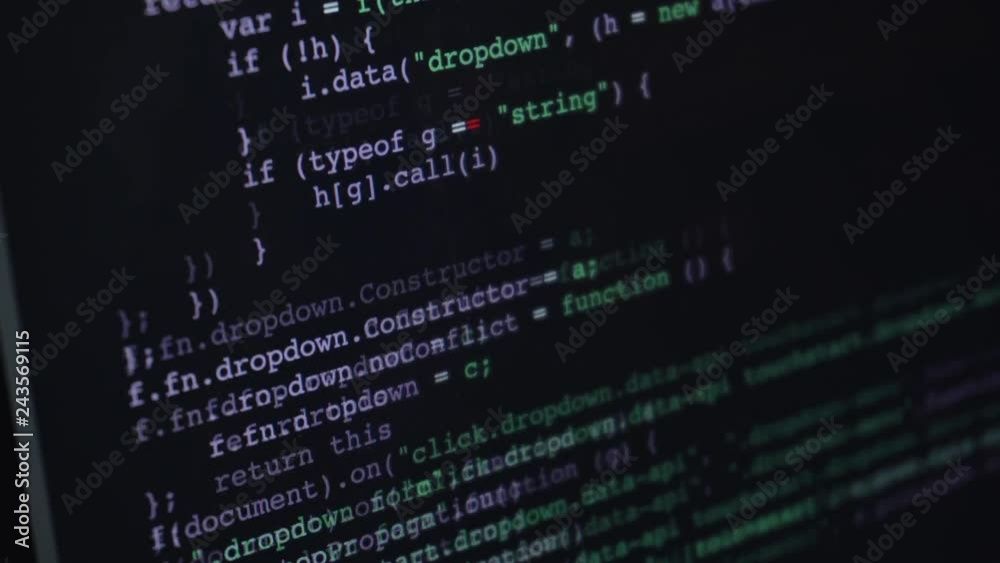 Source programming code or html moving over screen Source programming code or html moving over screen