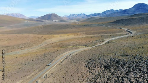 Flight over the andean altiplano & atacama desert