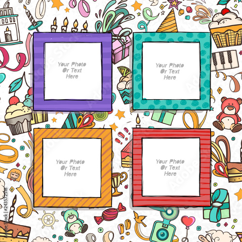 Template vector photo frames