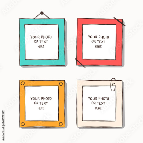 Template vector photo frames
