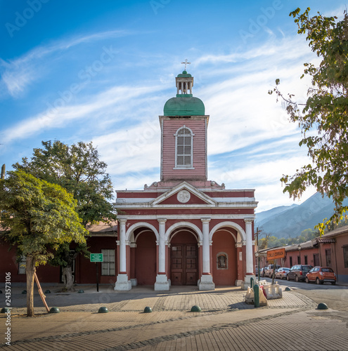 Church in San Jose de Maipo town at Cajon del Maipo - Chile photo