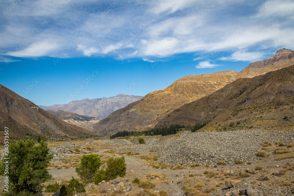 Cajon del Maipo Canyon landscape - Chile