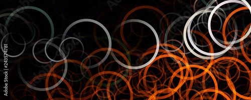 Fantastic circle design panorama background illustration