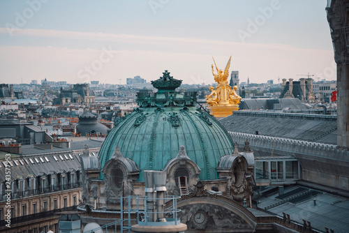 Canvas Print Paris view from Lafayette's Gallery rooftop.