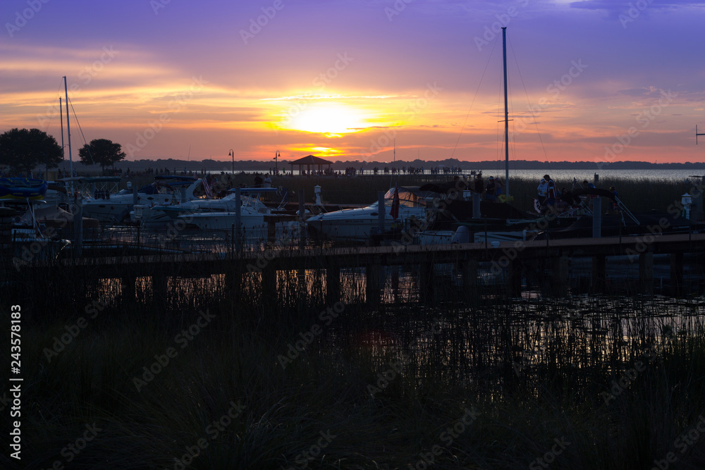 sunset in city of st cloud FL sunset in city of st cloud FL